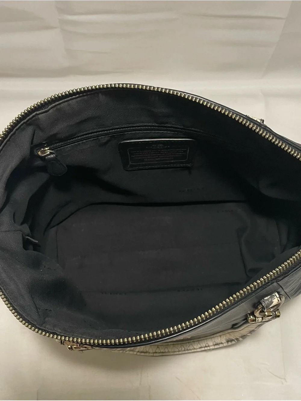Coach Black Leather Prairie Satchel/Crossbody with Snakeskin Handles